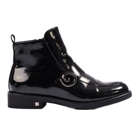 Bottines vernies noires W. Potocki le noir Bottines vernies noires W. Potocki le noir