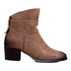 W. Potocki Bottes femme en daim marron Potocki brun