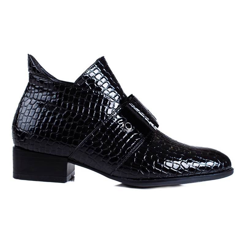 W. Potocki Bottines femme Potocki talons plats noir le noir