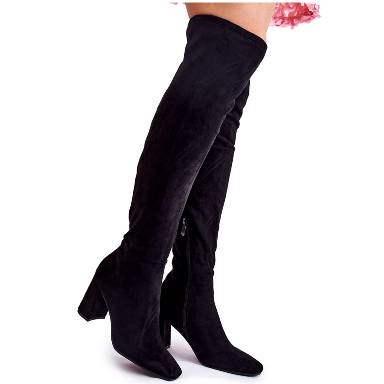 FJ1 Bottes Kastia noires en daim classiques le noir