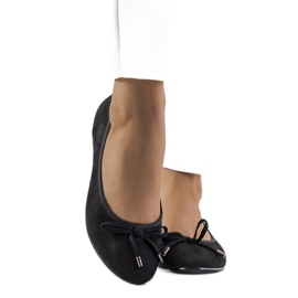 BM Ballerines en daim noir Elmira