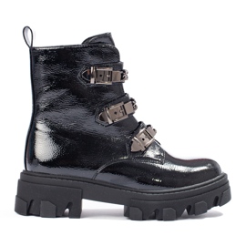 Bottes Shelovet basses classiques pour femmes en daim écologique noir