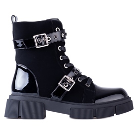 Sacs femme Shelovet noirs avec boucles décoratives