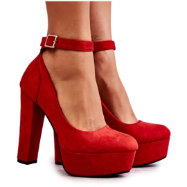 WS1 Escarpins en daim sur la plate-forme rouge Rivia