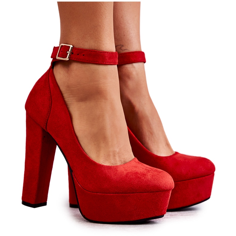 WS1 Escarpins en daim sur la plate-forme rouge Rivia