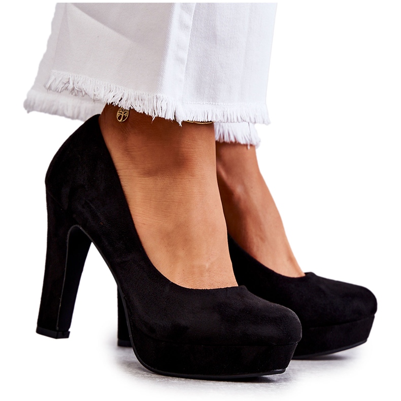 WS1 Escarpins Classiques En Daim Sur Le Talon Noir Soro le noir