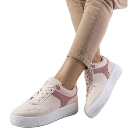 Baskets beiges femme Lins