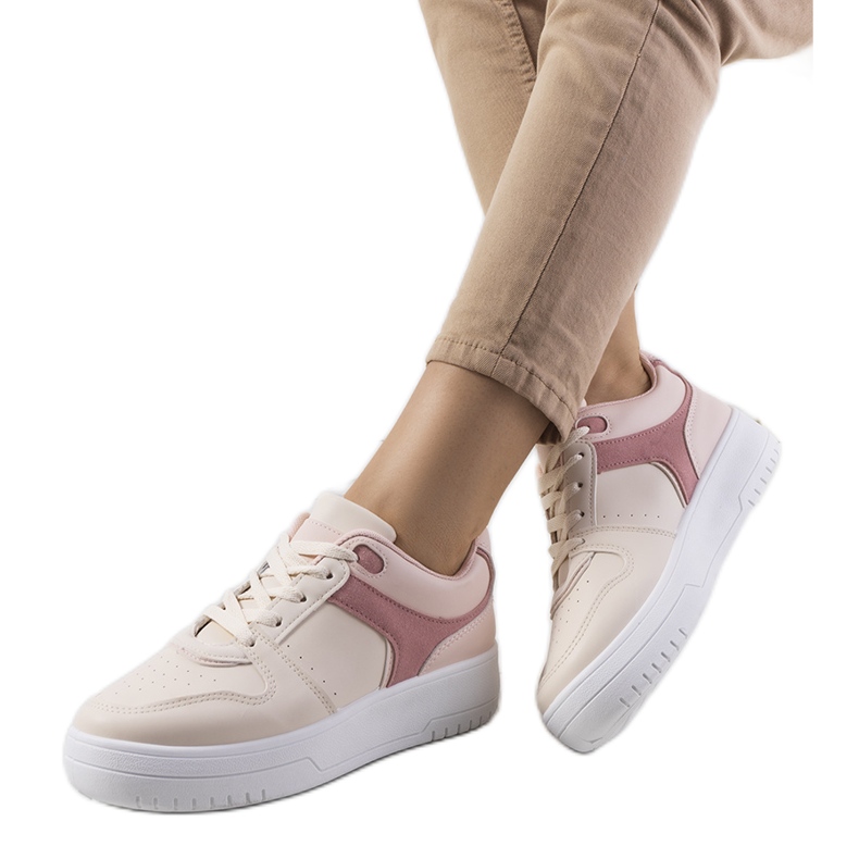 Baskets beiges femme Lins