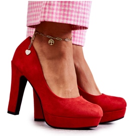 WS1 Escarpins Classiques En Daim Sur Talons Red Soro rouge