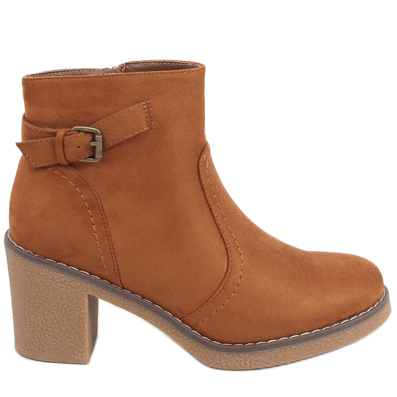 Boots sur talon caoutchouc Retta Camel brun