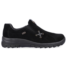 Chaussures en cuir, slip-on noir Rieker L7171-00 le noir
