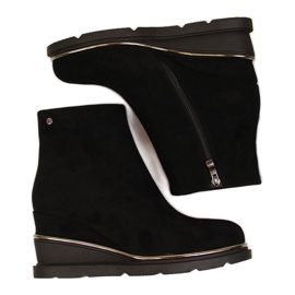 Bottes compensées chaudes pour femme Noir Filippo