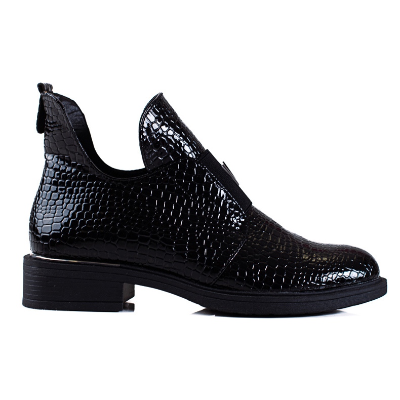 Bottines Vinceza femme à talons plats le noir