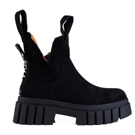Bottes Shelovet pour femmes sur une plate-forme haute noir