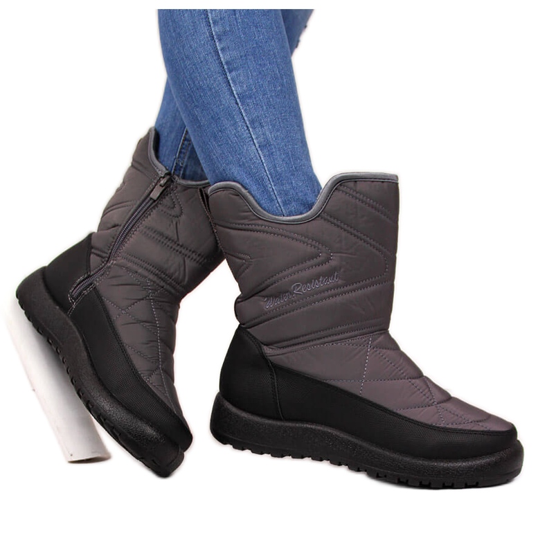 News Bottes de neige imperméables grises pour femmes News Bottes de neige imperméables grises pour femmes