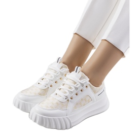 Baskets Heleno beiges blanche Baskets Heleno beiges blanche