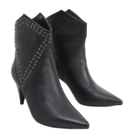 Bottines Girme noires à talons hauts