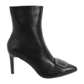 Bottes à talon aiguille Etna Black le noir