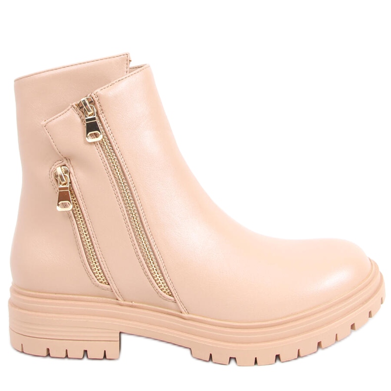 Bottines plates femme Janine beige
