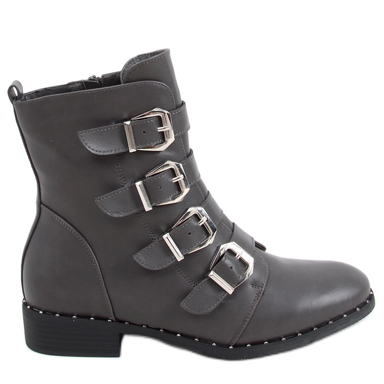 Boots à boucles Punto Grey gris