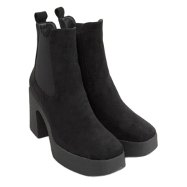 Boots à talon caoutchouc Amelda Noir le noir