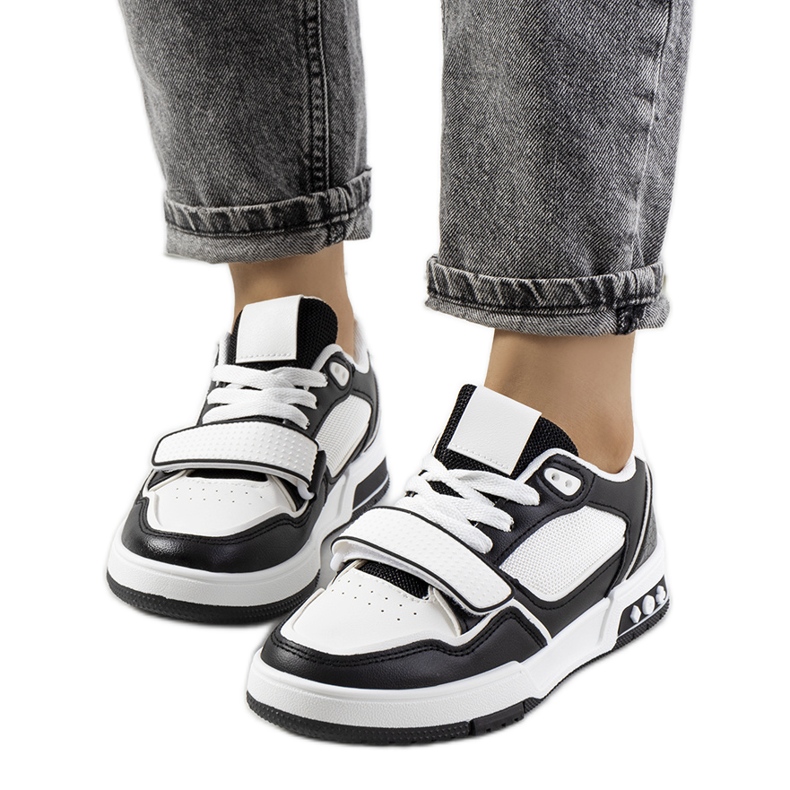 Baskets Kadie femme noires blanche