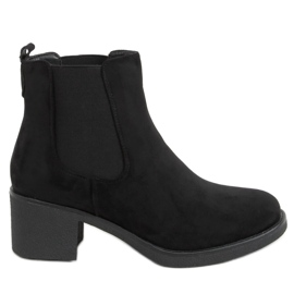 Bottines chelsea petit talon Samara noires le noir