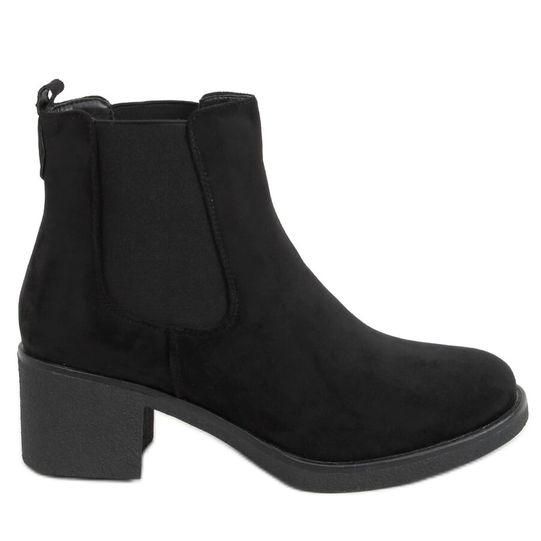 Bottines chelsea petit talon Samara noires le noir