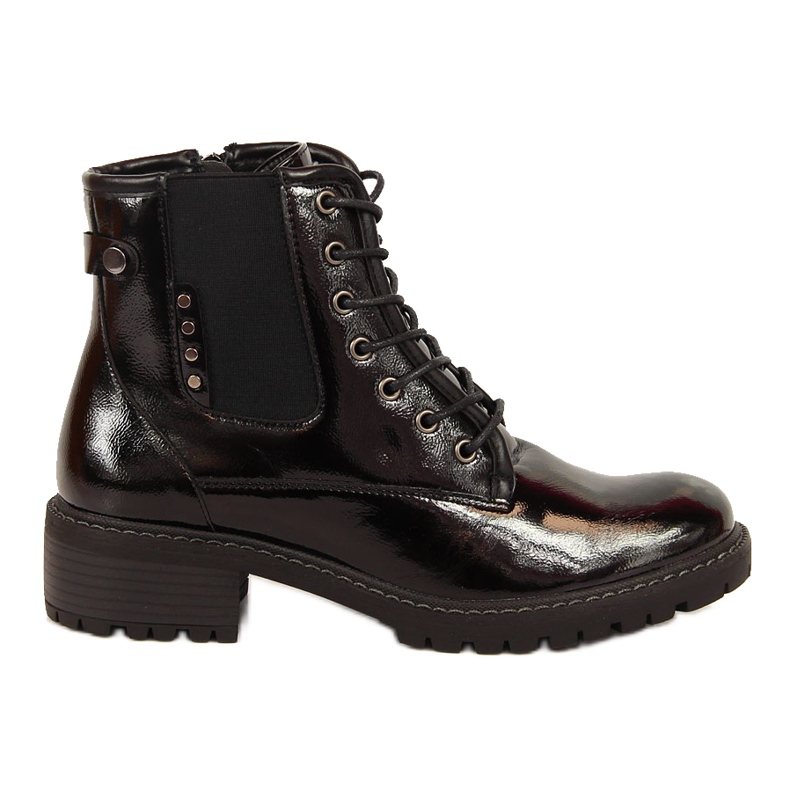 Bottes isolées noires pour femmes, laquées Vinceza le noir