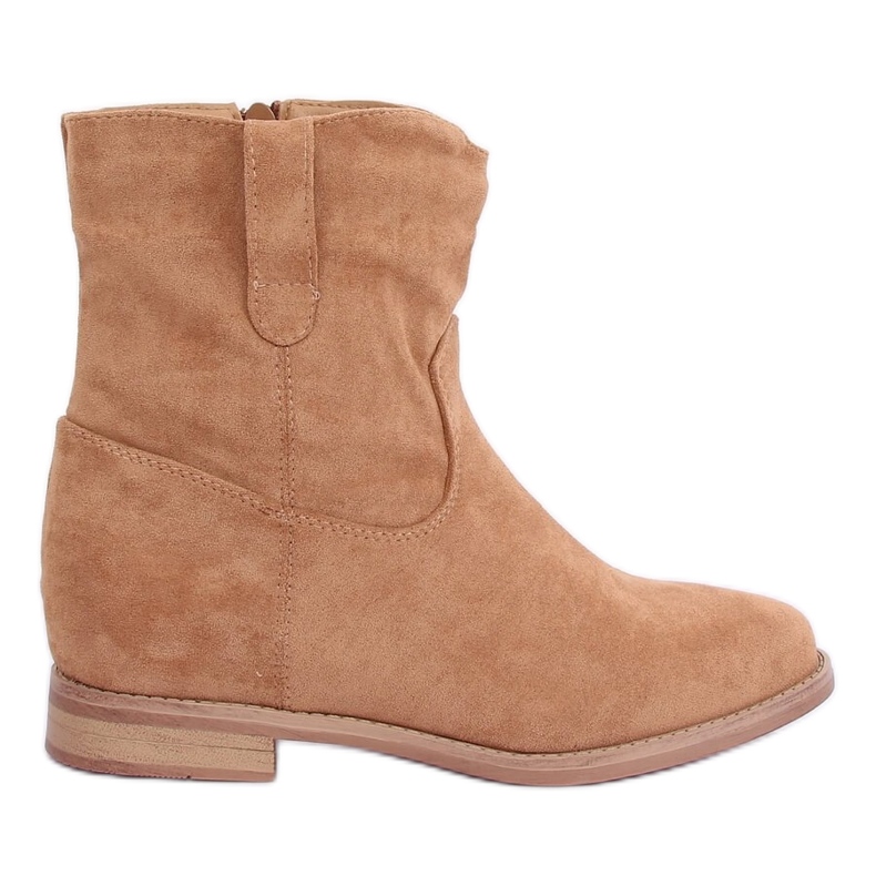 Bottes sur un coin Lorel Khaki caché beige