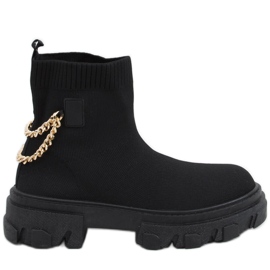 Bottines avec chaîne Malana Noir