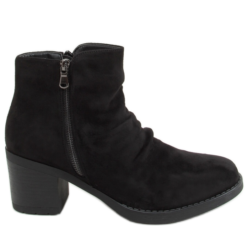 Bottes noires à talons larges Baflo le noir