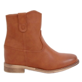 Bottes sur un talon compensé Austin Camel caché brun