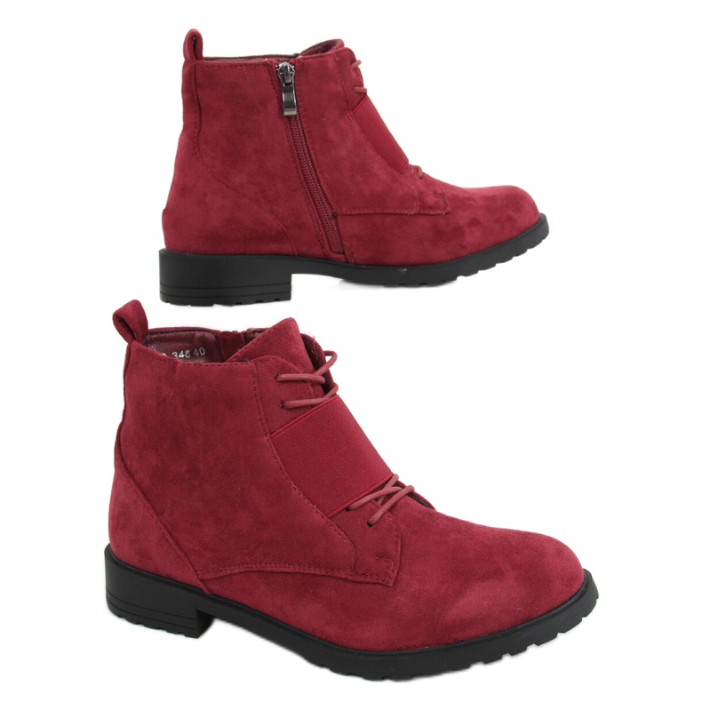 Bottines à lacets Anja Rouge Bottines à lacets Anja Rouge