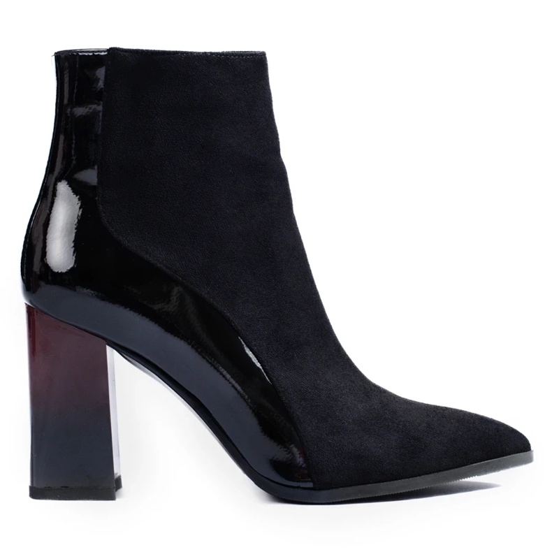 Bottines femme noires en daim le noir