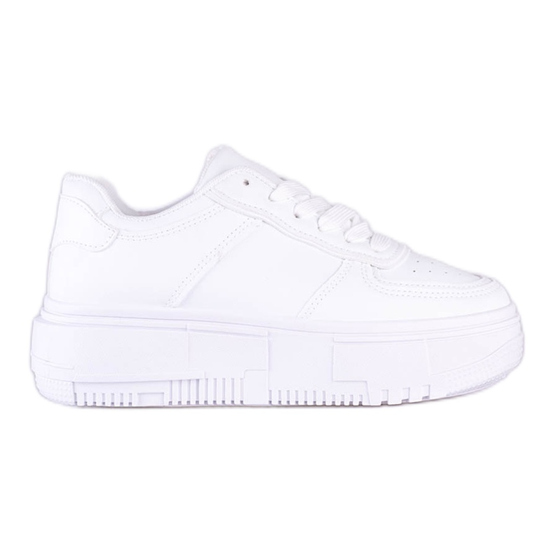 Chaussures de sport pour femmes Shelovet blanches sur la plate-forme