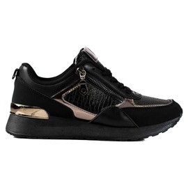 Baskets pour femmes sur la plate-forme Shelovet noir
