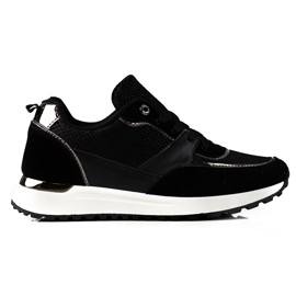 Baskets femme Shelovet noires à motif serpent