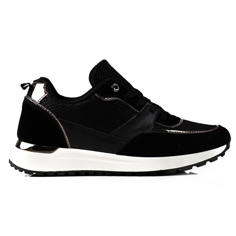 Baskets femme Shelovet noires à motif serpent le noir