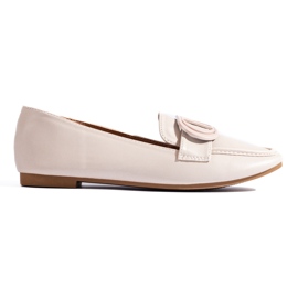Mocassins beiges Shelovet pour femmes élégantes Mocassins beiges Shelovet pour femmes élégantes