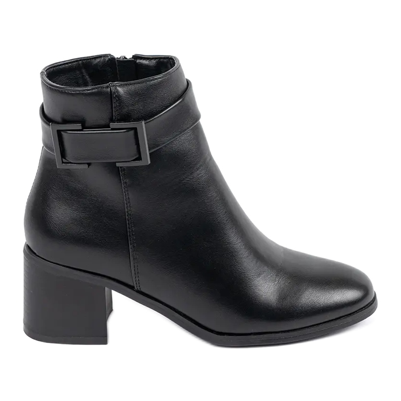 Bottes noires classiques pour femmes Shelovet sur un poteau bas le noir