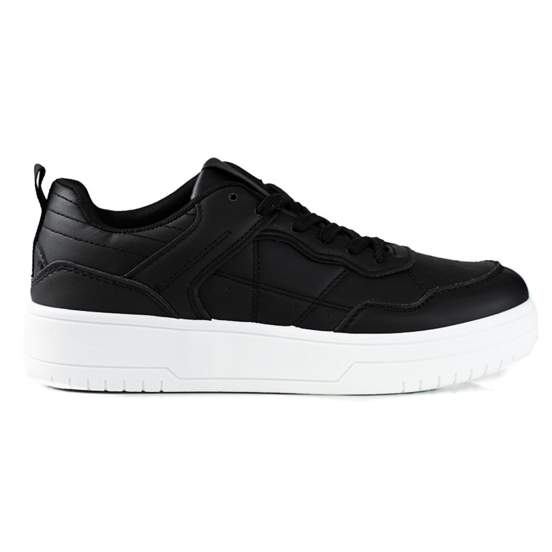 Baskets Shelovet pour femmes de sport classique en cuir écologique, noir le noir Baskets Shelovet pour femmes de sport classique en cuir écologique, noir le noir