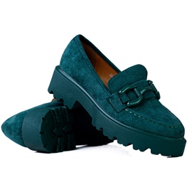 Mocassins pour femmes à la mode sur la plate-forme Vinceza vert