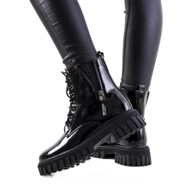 Bottes Inark laquées noires le noir