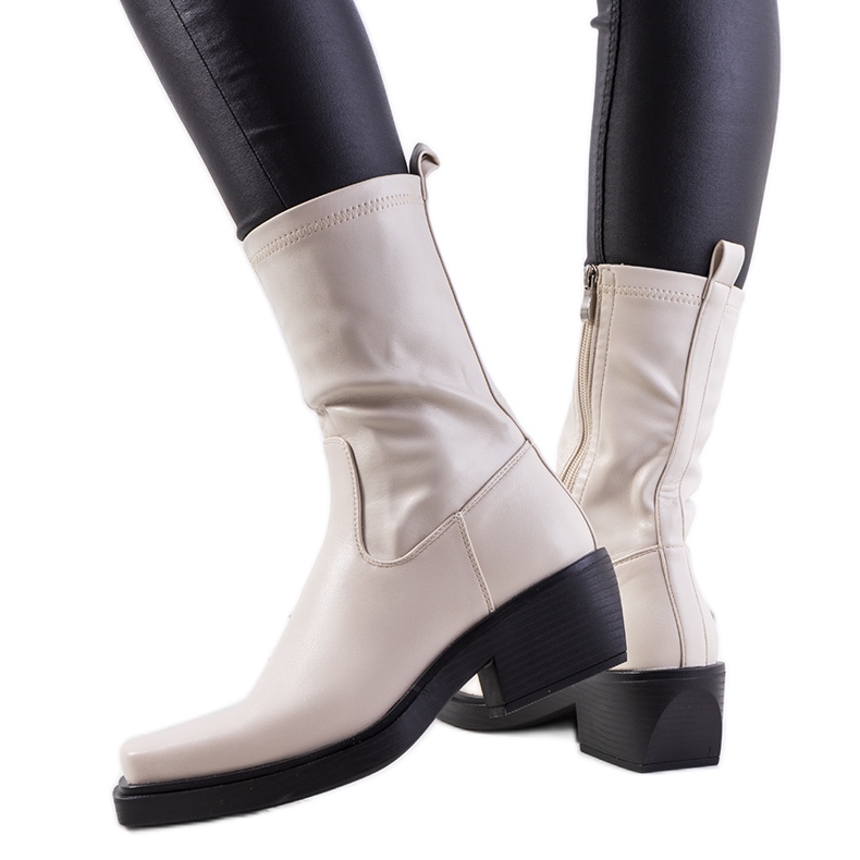 Bottines à talon Marisa beiges Bottines à talon Marisa beiges