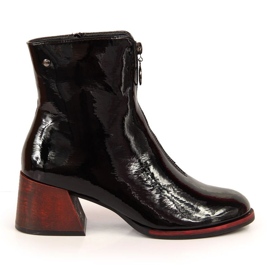 Bottes laquées sur le talon Vinceza W JAN137 noir