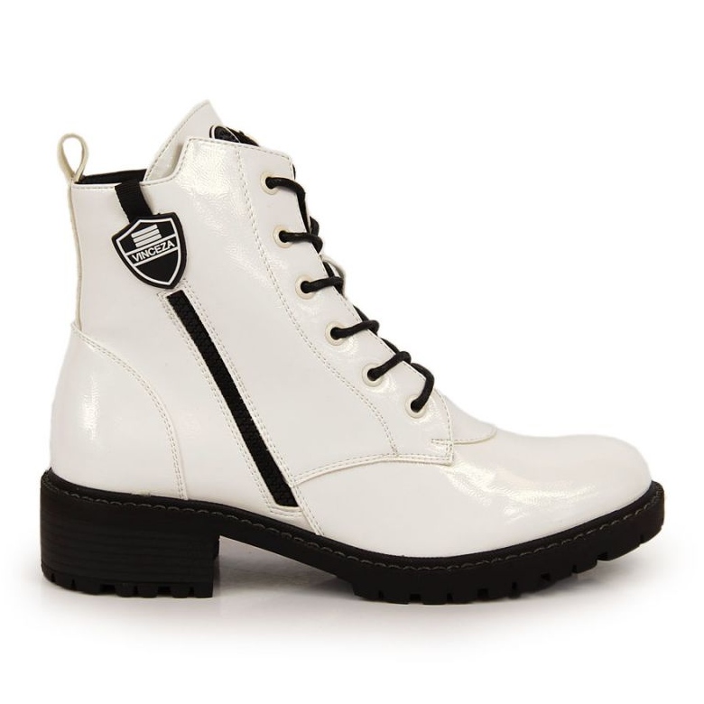 Bottes isolées Vinceza W JAN138B laqué blanc blanche