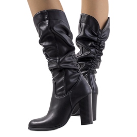 Bottines noires à talons Serpa