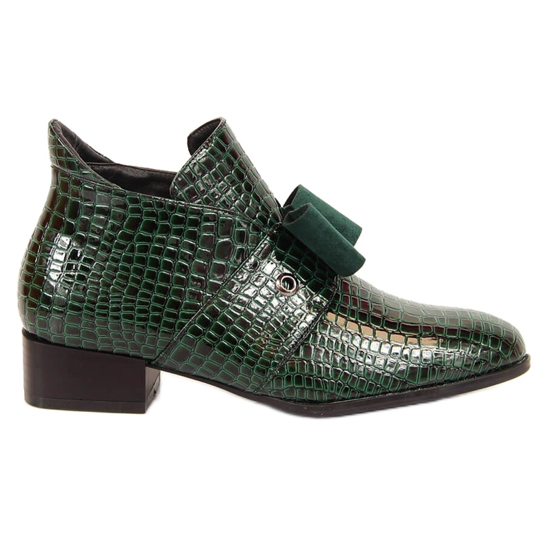 Boots femme Bottines Jodhpur avec nœud Potocki vert laqué