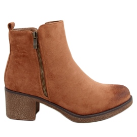 Bottes à talons en caoutchouc Espera Coffee brun